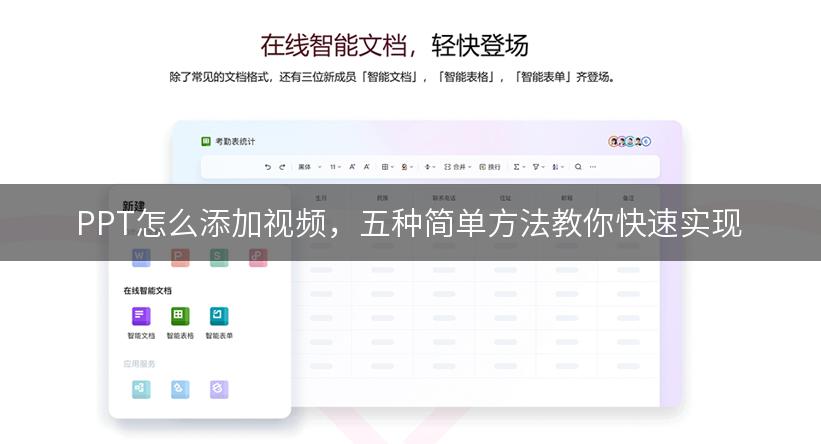 PPT怎么添加视频，五种简单方法教你快速实现