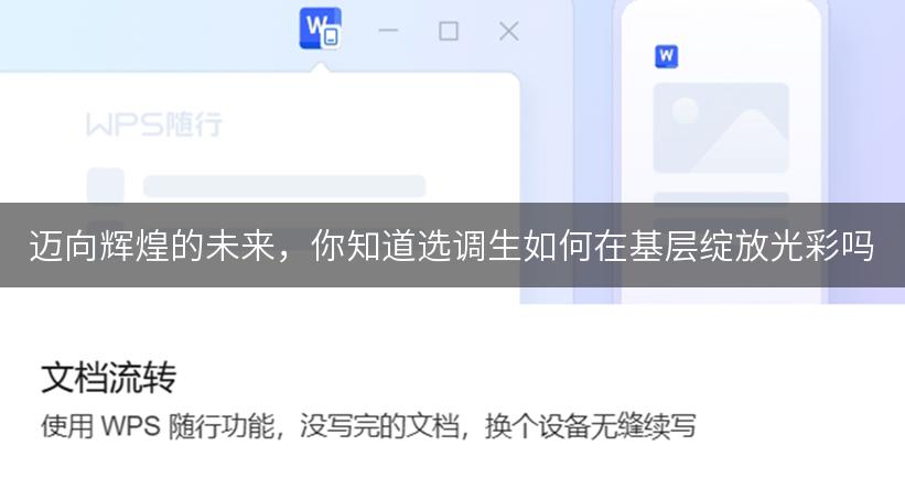 迈向辉煌的未来，你知道选调生如何在基层绽放光彩吗